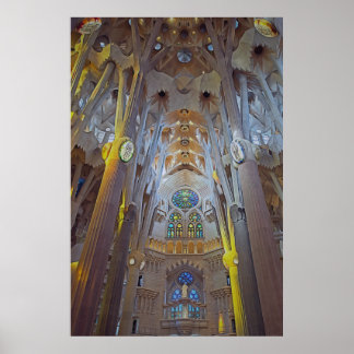 Architektur der Sagrada-Familia-Kathedrale Poster