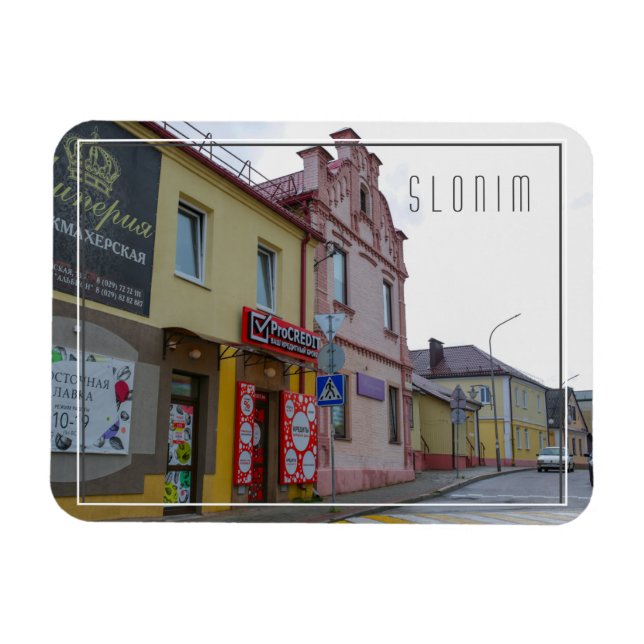 Architektur der Stadt Belarus Slonim Magnet (Horizontal)
