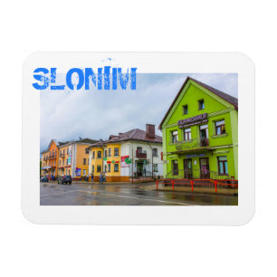 Architektur der Stadt Belarus Slonim Magnet