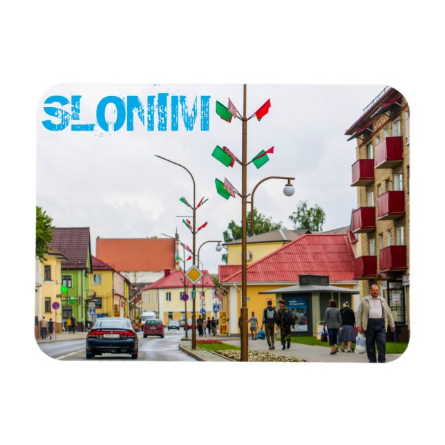 Architektur der Stadt Belarus Slonim Magnet (Horizontal)