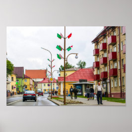 Architektur der Stadt Belarus Slonim Poster