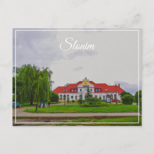 Architektur des belarussischen Bahnhofs Postkarte