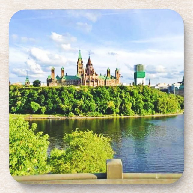 Architektur des Parlaments Hill Ottawa. Jetzt kauf Getränkeuntersetzer (Vorderseite)
