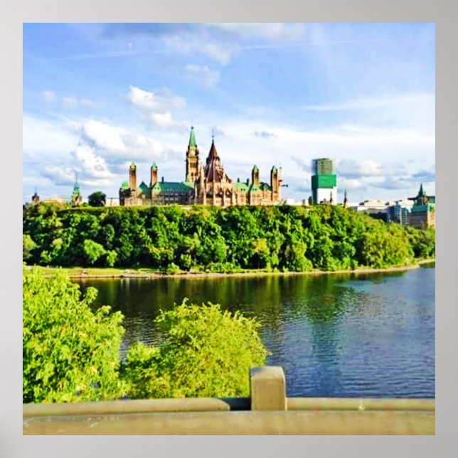 Architektur des Parlaments Hill Ottawa. Jetzt kauf Poster (Vorne)