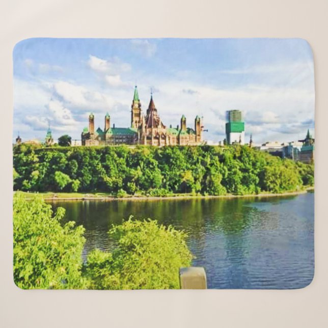 Architektur des Parlaments Hill Ottawa. Jetzt kauf Sherpadecke (Vorderseite (Horizontal))