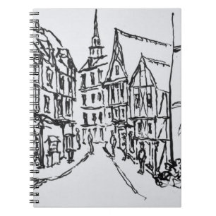 Architektur   Dinan, Bretagne, Frankreich Notizblock