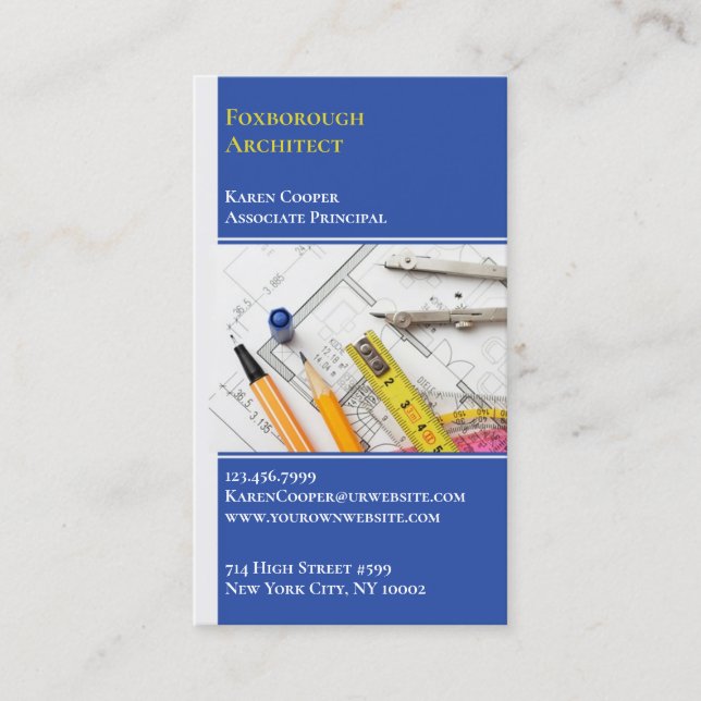 Architektur-Engineering-Visitenkarte Visitenkarte (Vorderseite)