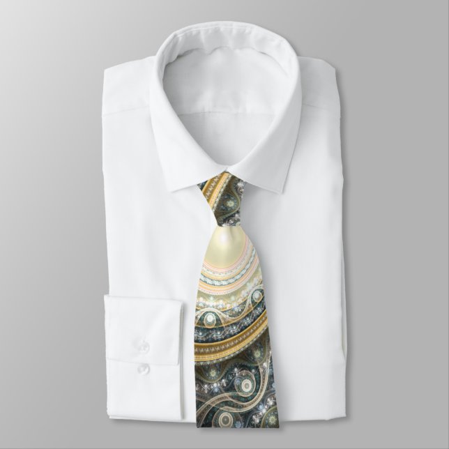Architektur-Fraktal Neck Tie Krawatte (Gebunden)