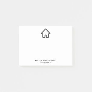 Architektur-Haus-Symbol für Immobilien Post-it Klebezettel