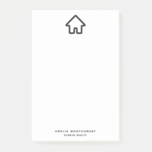 Architektur-Haus-Symbol für Immobilien Post-it Klebezettel