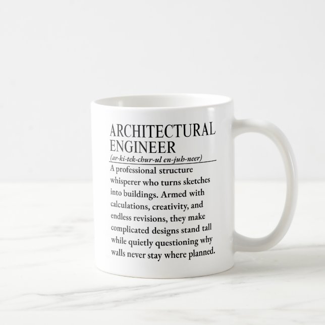 Architektur-Ingenieur Kaffeetasse (Rechts)