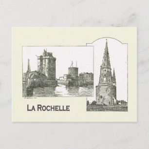 Architektur, La Rochelle, Hafeneingang, Kirche Postkarte
