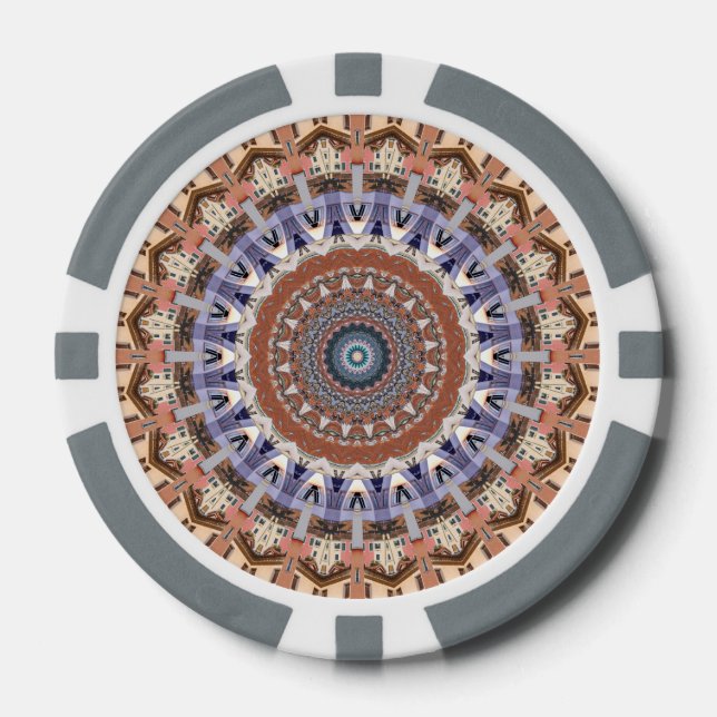 Architektur Mandala Pokerchips (Vorderseite)