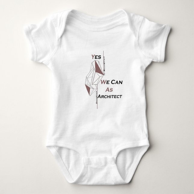 Architektur, modernes Design, geometrische Kunst,  Baby Strampler (Vorderseite)