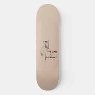 Architektur, modernes Design, geometrische Kunst,  Skateboard