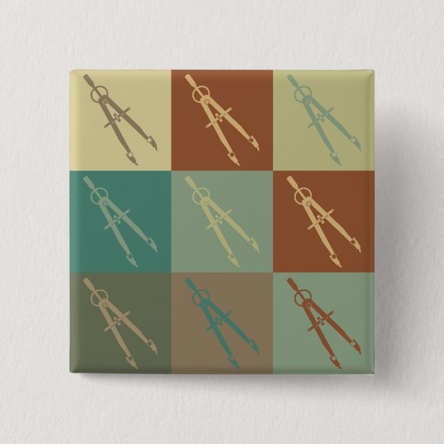 Architektur-Pop-Kunst Button (Vorderseite)