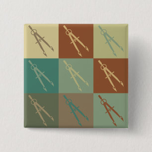 Architektur-Pop-Kunst Button