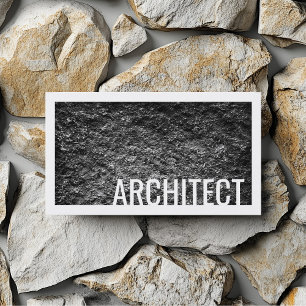 Architektur Rough Cement Wall White Border Card Visitenkarte