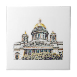 Architektur Sketch in der Stadt Sankt Petersburg Fliese
