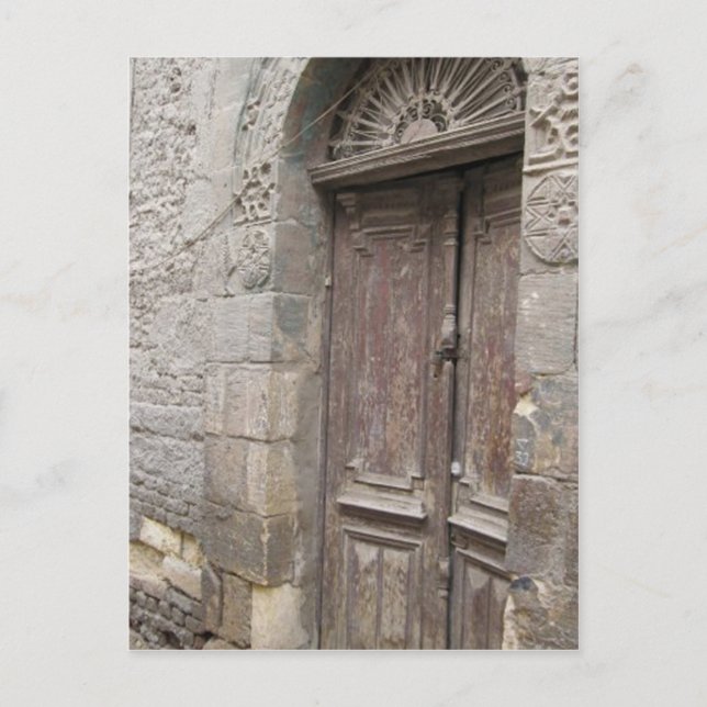 Architektur-Türpostkarte Kairos Ägypten Postkarte (Vorderseite)