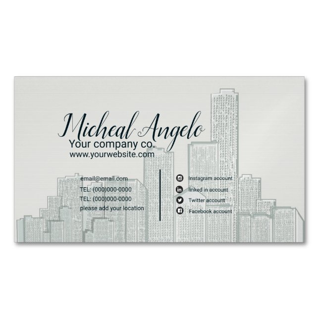 Architektur Visitenkartenmagnet (Vorderseite)