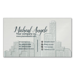 Architektur-Visitenkartenmagnet Magnetische Visitenkarte