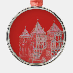 Architektur von Belarus Mir Ornament Aus Metall