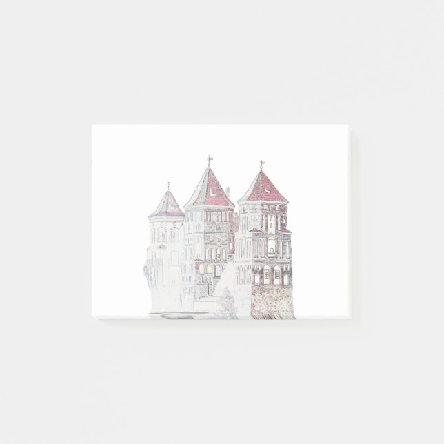 Architektur von Belarus Mir Post-it Klebezettel (Vorderseite)