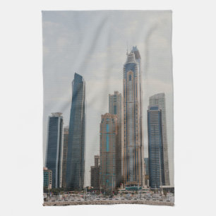 Architektur von Dubai Marina Geschirrtuch