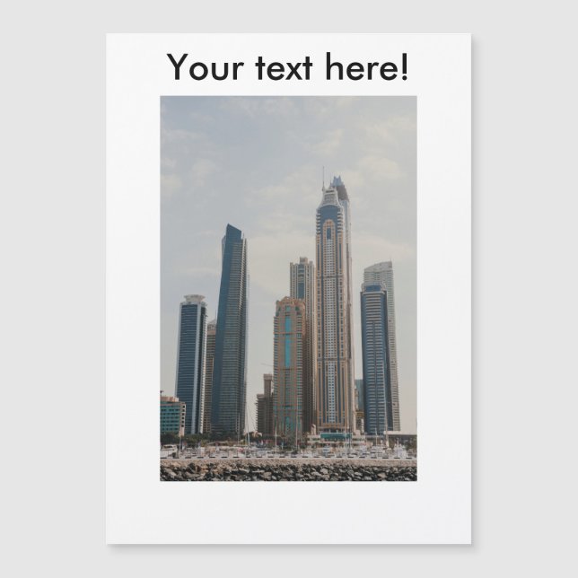 Architektur von Dubai Marina Magnetkarte (Vorderseite)