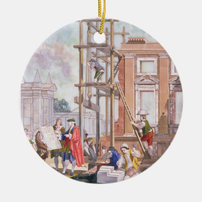 Architektur, von einer Reihe von vier Keramik Ornament (Vorne)