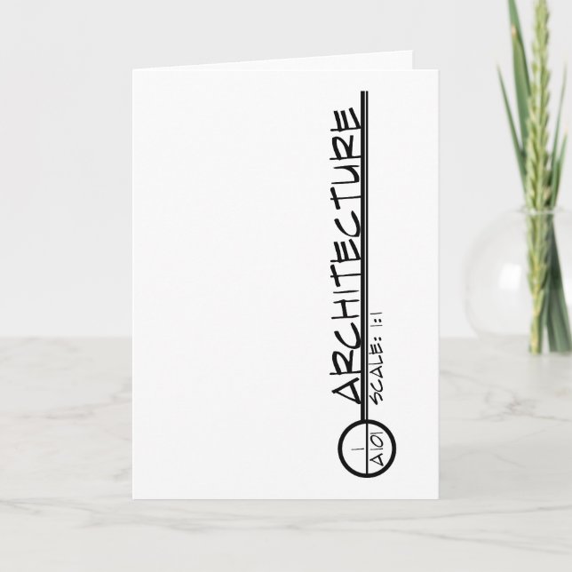 Architektur, welche die Titel-Gruß-Karte zeichnet Karte (Vorderseite)
