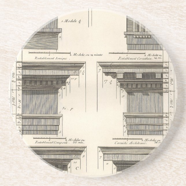Architekturaufträge, Vintage Unternehmungen Getränkeuntersetzer (Vorne)