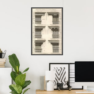 Architekturaufträge, Vintage Unternehmungen Poster