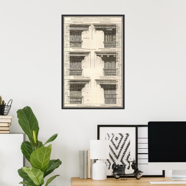 Architekturaufträge, Vintage Unternehmungen Poster (Heimbüro)