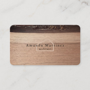 Architekturbaukarte Zuhause Wood Business Card Visitenkarte