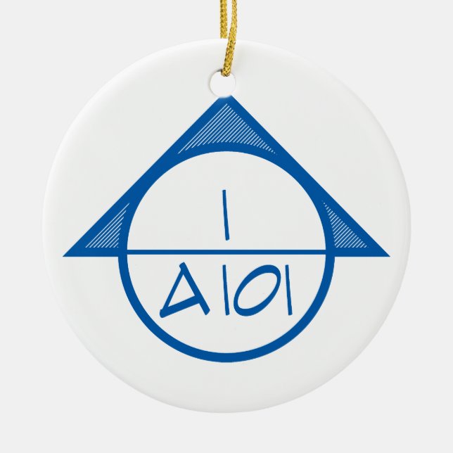 Architekturbezugssymbol-Verzierung (blau) Keramikornament (Vorne)