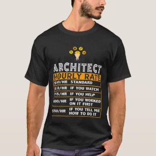 Architekturbücherarchitektur für Stundensätze T-Shirt