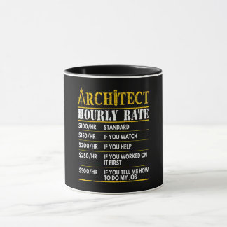 Architekturdesign der Funny Hourly Rate Architektu Tasse
