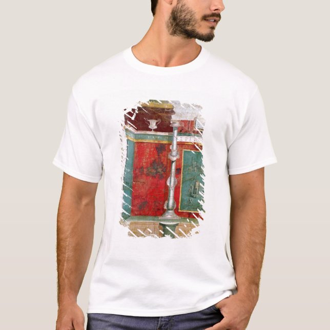 Architekturdetail mit einer Landschaft T-Shirt (Vorderseite)