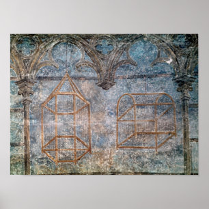 Architekturdetails von Schlafzimmer Papstes Poster