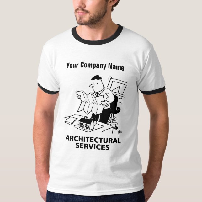 Architekturdienstleistungen Cartoon T - Shirt (Vorderseite)