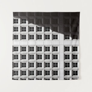 ARCHITEKTURELLE FOTOGRAFIE DES WEISSEN GEBÄUDE WANDTEPPICH