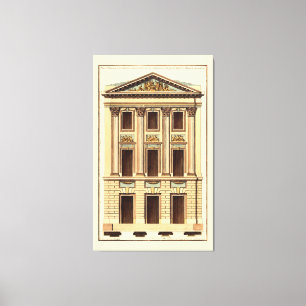 Architekturfassade durch Jean Deneufforge Leinwanddruck