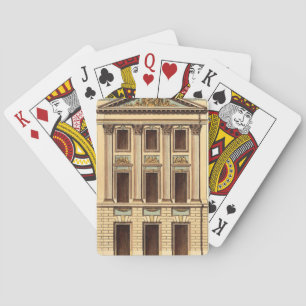 Architekturfassade von Jean Deneufforge Spielkarten