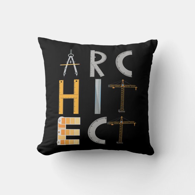 Architekturgeschenke Architekturstudenten Kissen (Vorderseite)