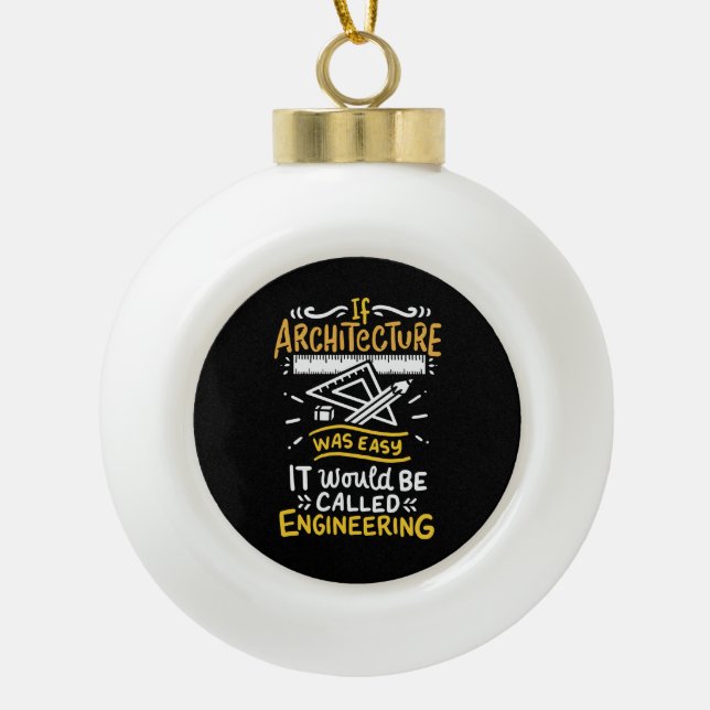 Architekturgeschenke Keramik Kugel-Ornament (Vorderseite)