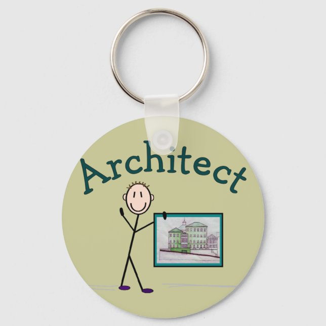Architekturgeschenke - Personaldesign aufheben Schlüsselanhänger (Vorderseite)