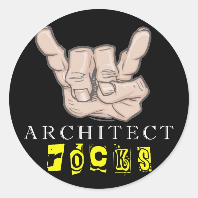 Architekturgestein Runder Aufkleber (Vorderseite)