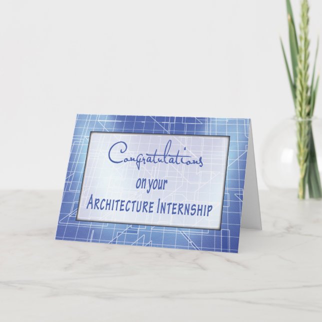 Architekturinternship Herzlichen Glückwunsch mit B Karte (Vorderseite)